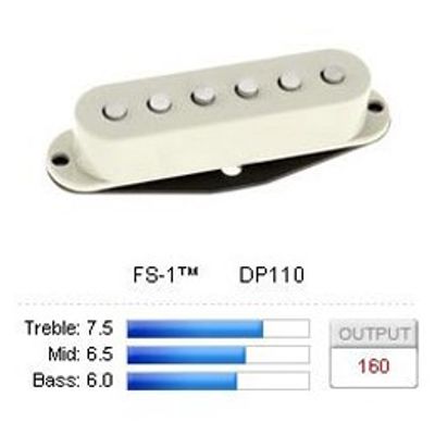DiMarzio FS-1 DP110 single coil för Strat, vit