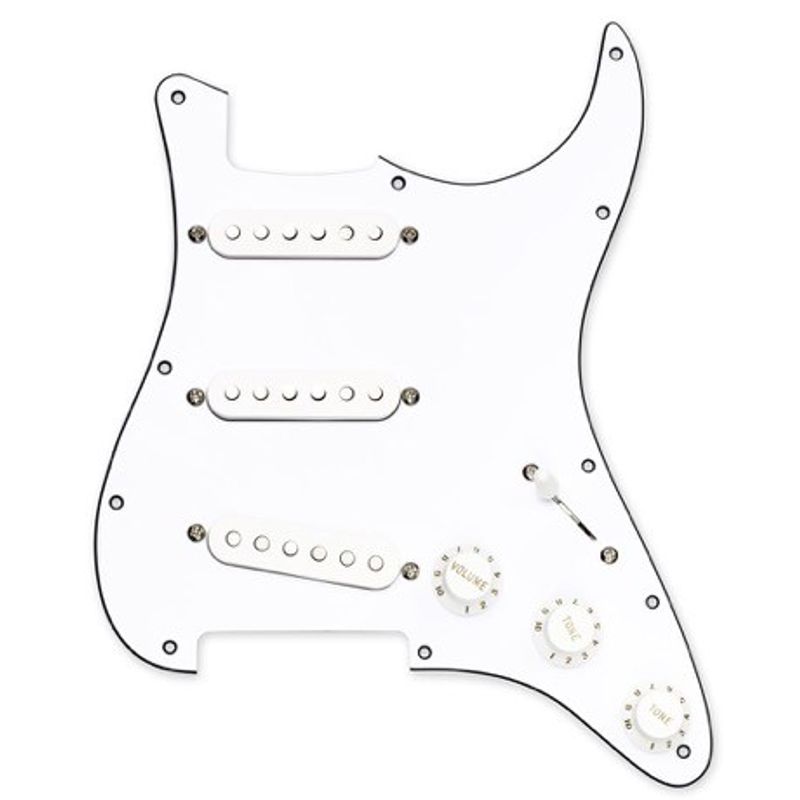 DiMarzio HS Strat Replacement Pickguard FG2108A3, förkopplat