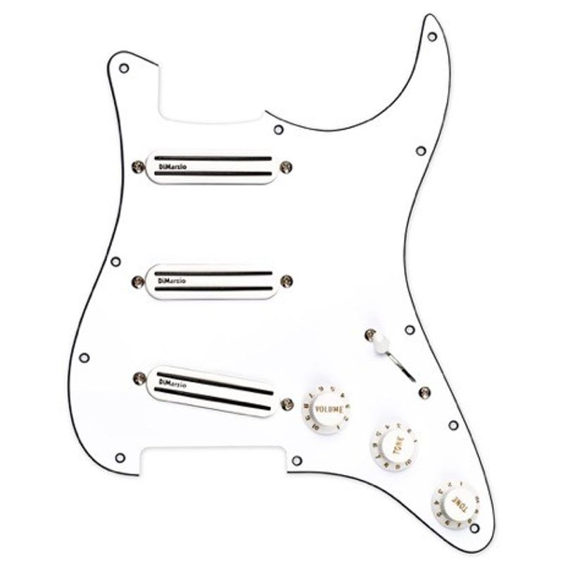 DiMarzio High Power Strat Replacement Pickguard FG2108A7, förkopplat