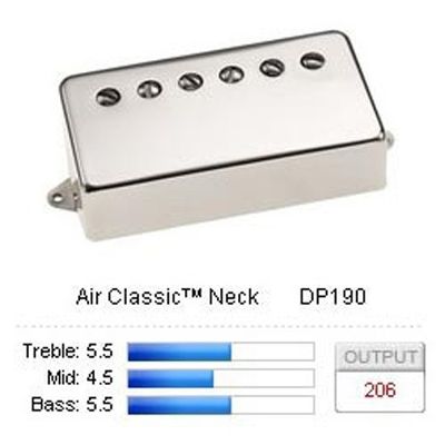 DiMarzio Air Classic Neck DP190 humbucker, nickelkåpa