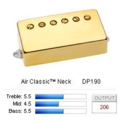 DiMarzio Air Classic Neck DP190 humbucker, guldkåpa