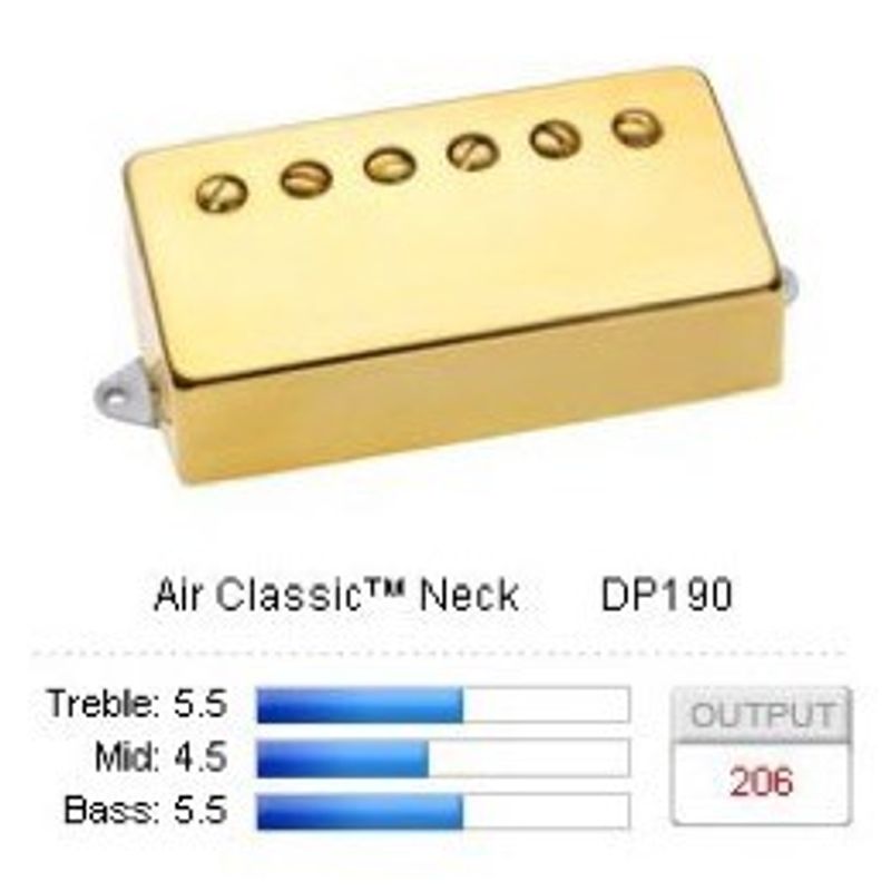 DiMarzio Air Classic Neck DP190 humbucker, guldkåpa