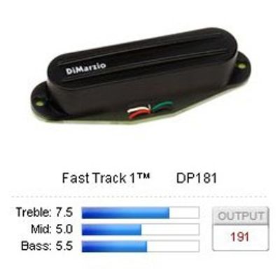 DiMarzio Fast Track 1 DP181 single coil för Strat, svart
