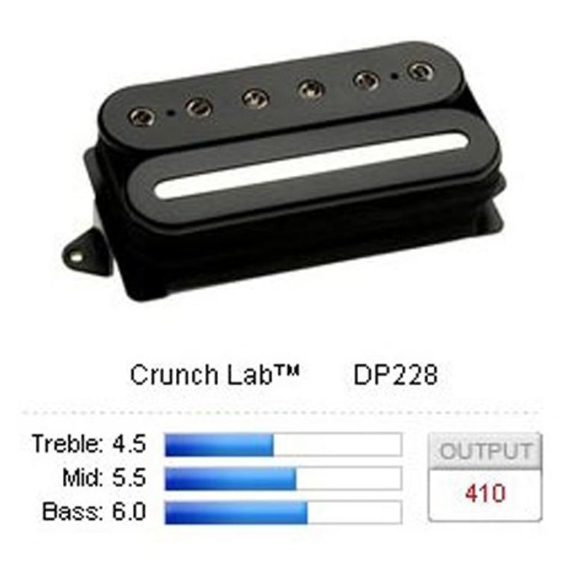 DiMarzio Crunch Lab DP228F humbucker, F-spaced, svart