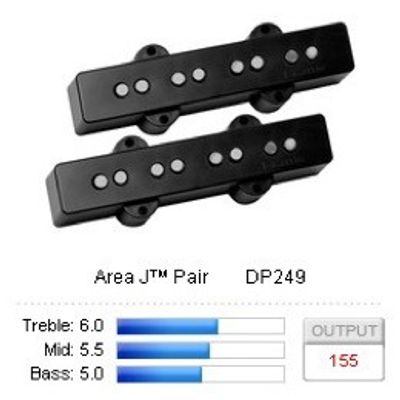 DiMarzio Area J Pair DP249 basmickset, svart