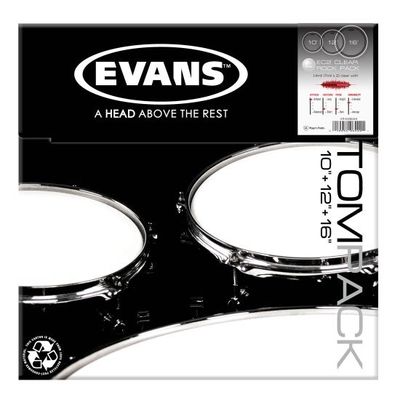 Evans ETP-EC2SCLR-R skinnpaket EC2S Clear Rock (10", 12", 16")