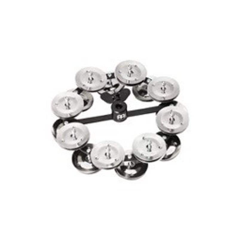 Meinl HTHH2BK Headliner Series Hi-hat tamburin, 2 Rows, Steel Jingles