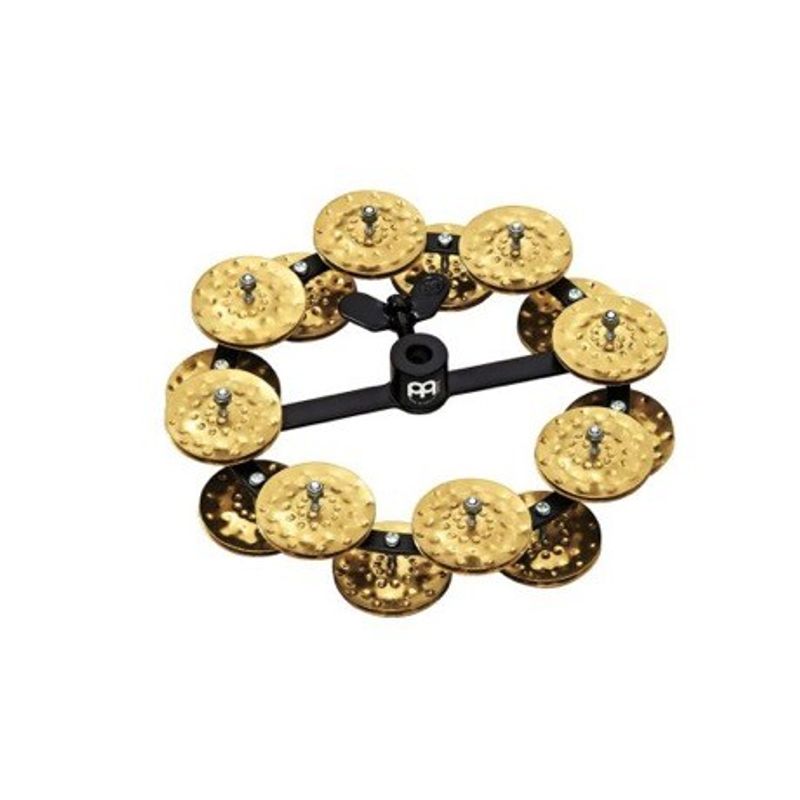 Meinl HTHH2B-BK Headliner Series Hi-hat tamburin, 2 Rows, Brass Jingles