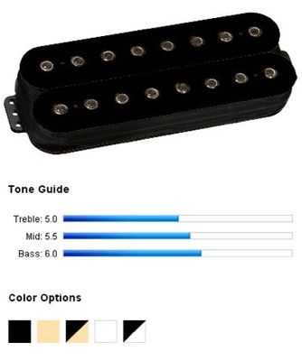 DiMarzio PAF 8 DP859 8-strängad humbucker, svart