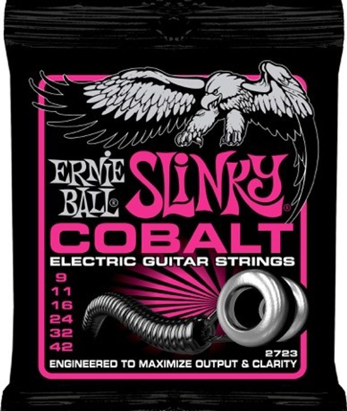 Ernie Ball 2723 Cobalt Super Slinky elgitarrsträngar 009–042
