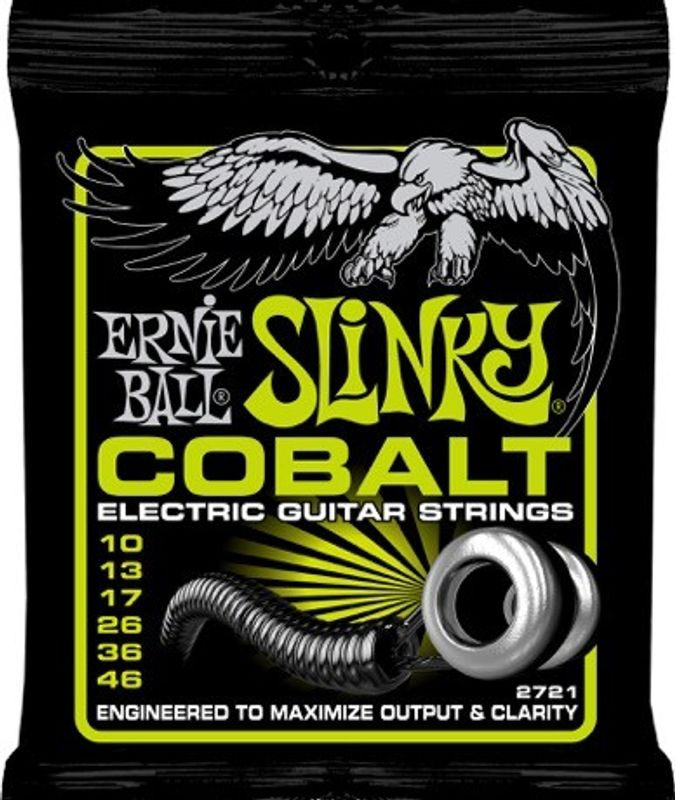 Ernie Ball 2721 Cobalt Regular Slinky elgitarrsträngar 010–046