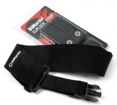 DiMarzio ClipLock axelband nylon DD2200BKS, extra kort, svart