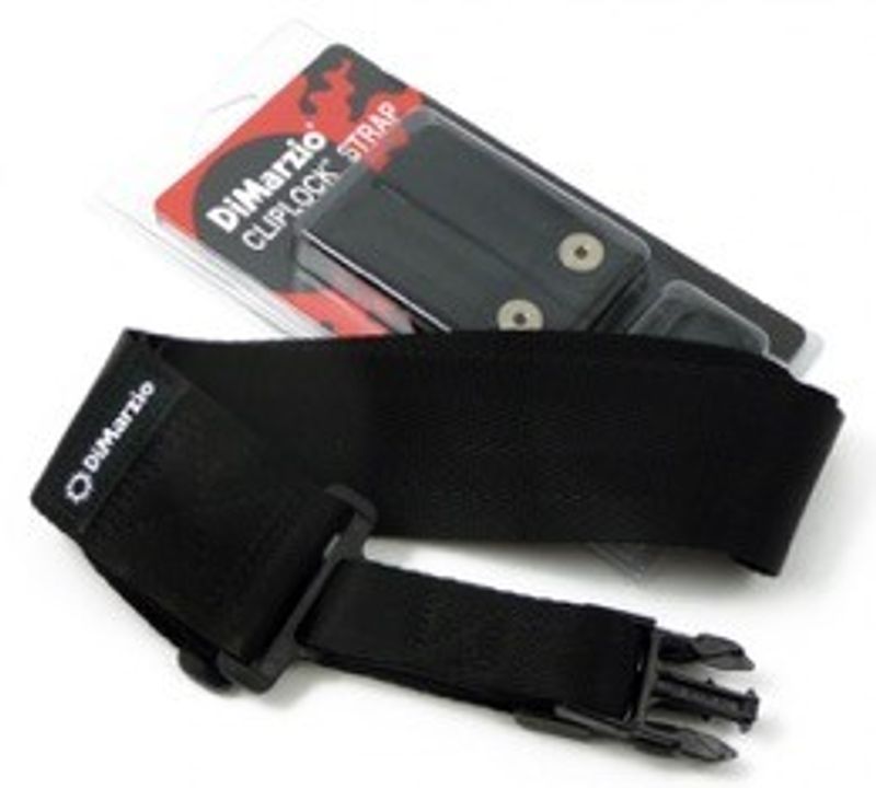 DiMarzio ClipLock axelband nylon DD2200BKS, extra kort, svart