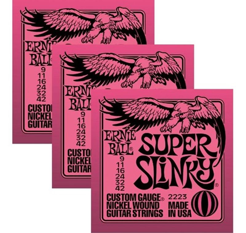 Ernie Ball 3223 - 3-pack Super Slinky elgitarrsträngar