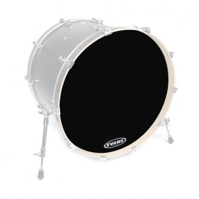 Evans BD24RB-NP EQ3 Resonant Black bastrumskinn 24"