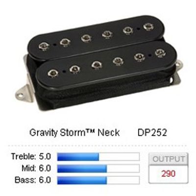 DiMarzio Gravity Storm Neck DP252F humbucker, F-spaced, svart