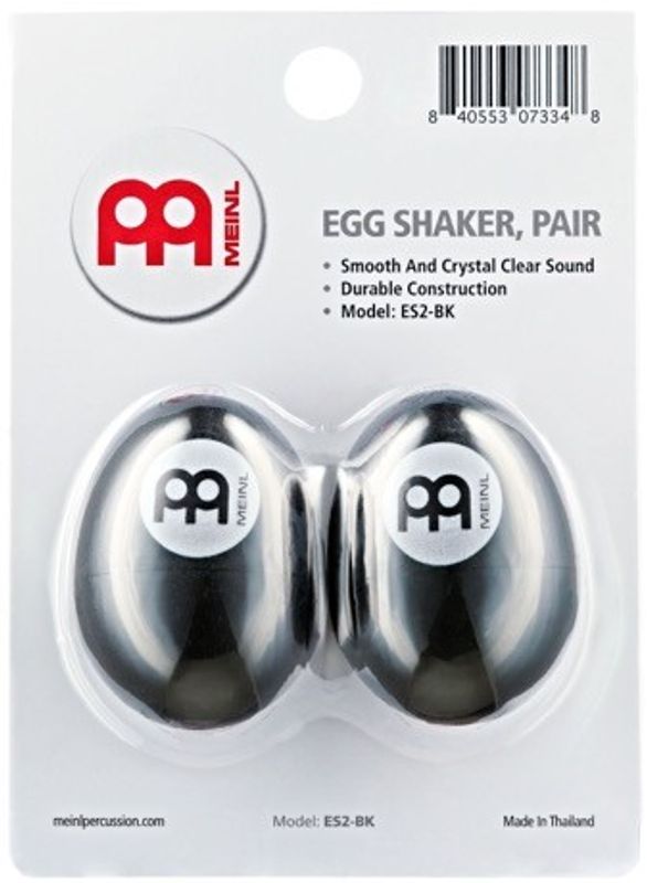 Meinl ES2-BK Ägg Maracas (2), Black