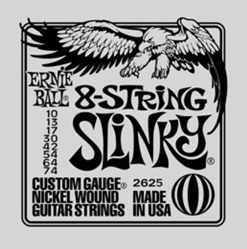 Ernie Ball 2625 8-String Slinky elgitarrsträngar