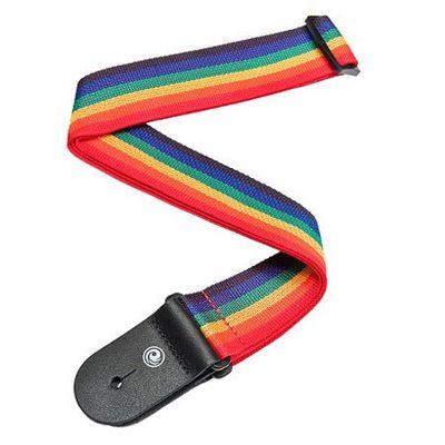 D'Addario PWS111 Axelband 50 mm Poly-Pro - Rainbow