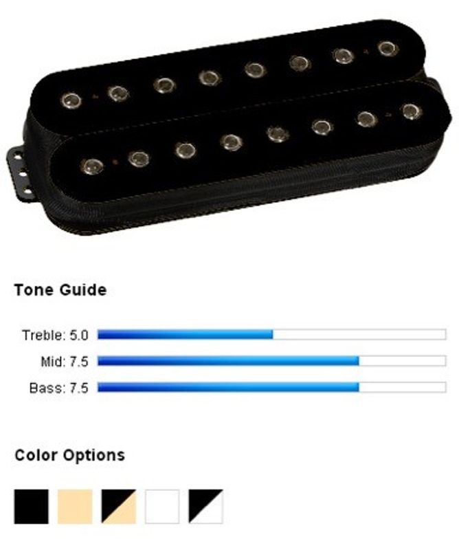DiMarzio Super Distortion 8 DP812 8-strängad humbucker, svart