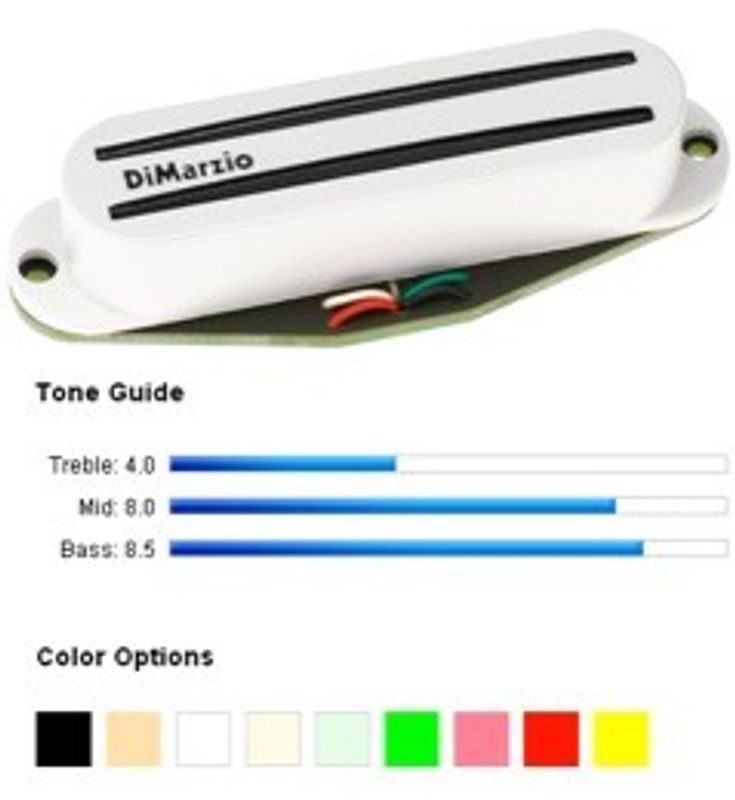DiMarzio BC-2 DP226 single coil för Strat, vit