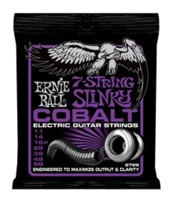 Ernie Ball 2729 7-String Cobalt Power Slinky elgitarrsträngar