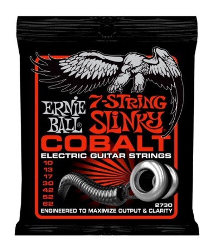 Ernie Ball 2730 7-String Cobalt Skinny Top Heavy Bottom elgitarrsträngar