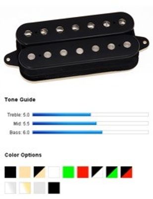 DiMarzio Illuminator 7 Bridge DP757F 7-strängad humbucker, F-spaced, svart