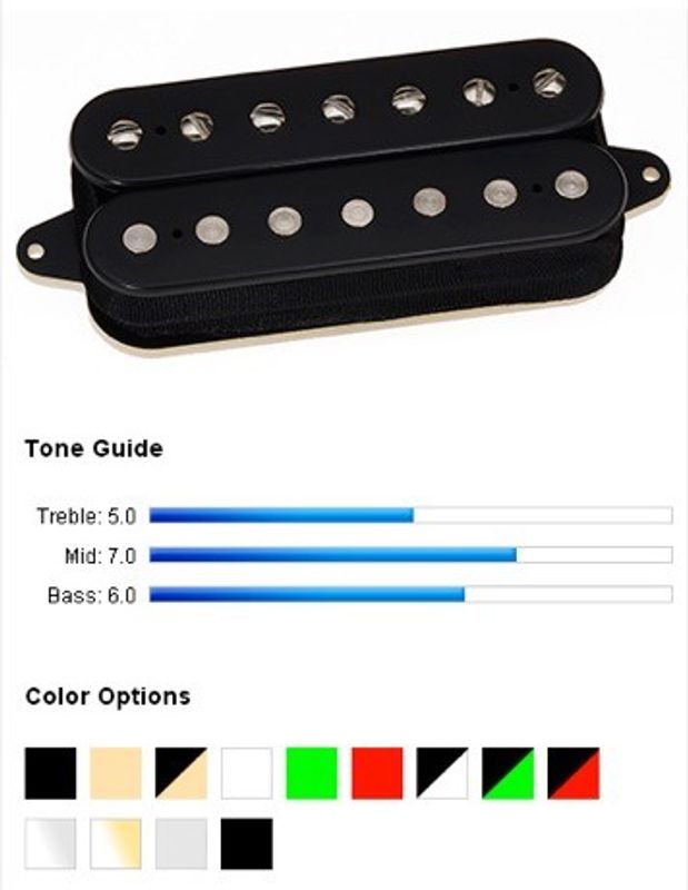 DiMarzio Illuminator 7 Neck DP756F 7-strängad humbucker, F-spaced, svart