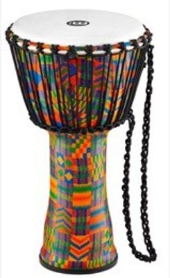 Meinl PADJ2-M-F Travel Rope Djembe 10" Kenyan Quilt