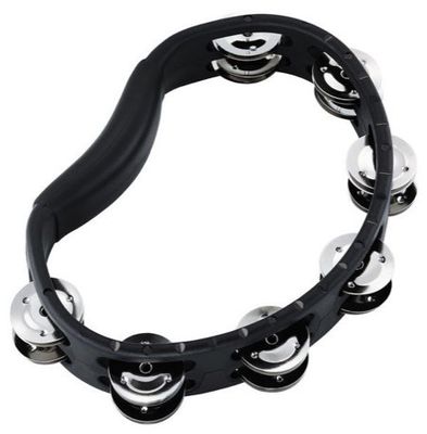 Meinl HTMT1BK Headliner Hand Tamburin, 2 rows, Black