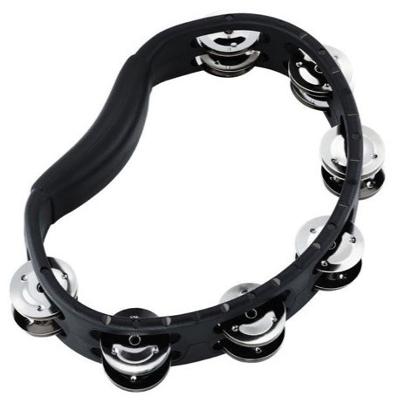 Meinl HTMT1BK Headliner Hand Tamburin, 2 rows, Black