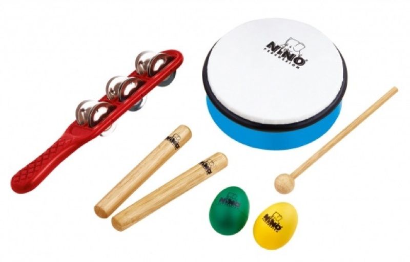 Nino Percussion NINOSET3 Slagverksset, 5 delar med väska