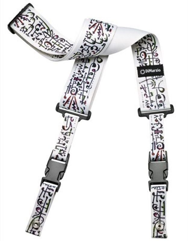DiMarzio ClipLock axelband Steve Vai Art DD2242, vit