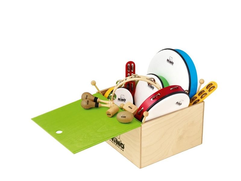 Nino Percussion NINOSET012-WB Slagverksset 12 delar med låda