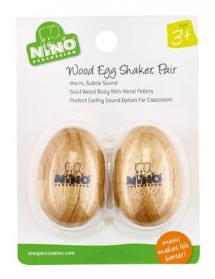Nino Percussion NINO562-2 Äggshaker i trä, small (par)