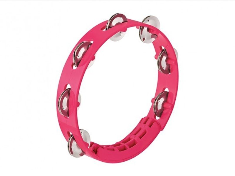 Nino Percussion NINO49SP Kompakt tamburin i ABS 8", rosa