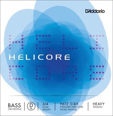 D'Addario H612 Helicore Orchestral kontrabassträng D 3/4, heavy tension