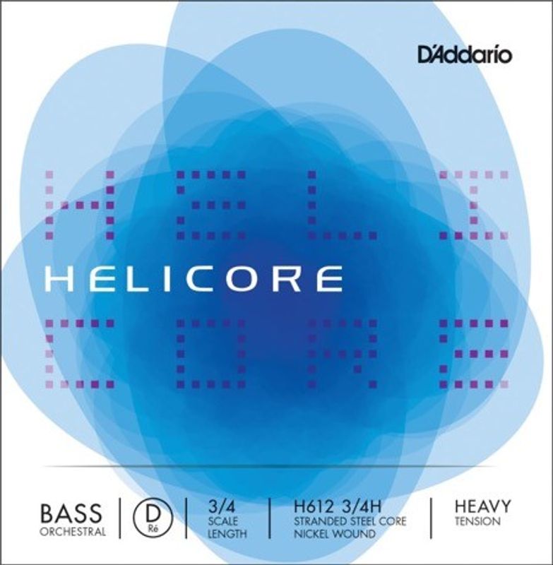 D'Addario H612 Helicore Orchestral kontrabassträng D 3/4, heavy tension