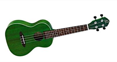 Ortega RUFOREST Konsertukulele Earth, See-Thru Green