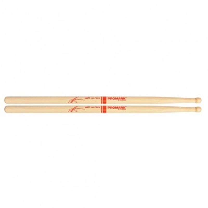 Promark TXMHW trumstockar Matt Halpern Signature, hickory, stor rund spets