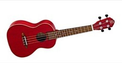 Ortega RUFIRE Konsertukulele Earth, See-Thru Red
