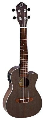 Ortega RUCOAL-CE Konsertukulele med mikrofon, Earth, See-Thru Black