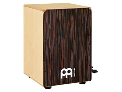 Meinl JBC6EY Bass Cajon med Snare Pedal, Ebony front