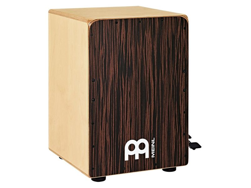 Meinl JBC6EY Bass Cajon med Snare Pedal, Ebony front