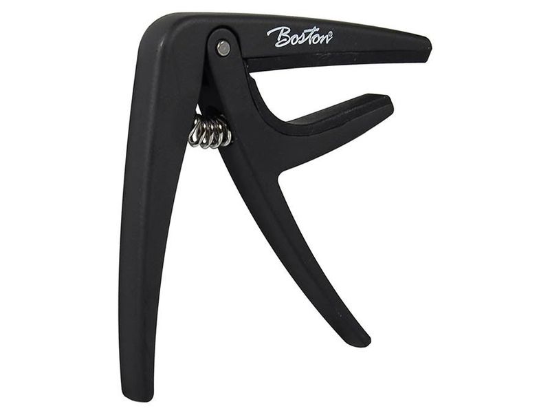 Boston BC-85-BK Fjäderkapodaster för akustisk gitarr och elgitarr, svart