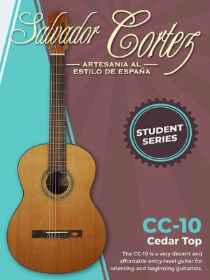 Salvador Cortez CC-10 klassisk gitarr, cederlock, 4/4 – bild 6