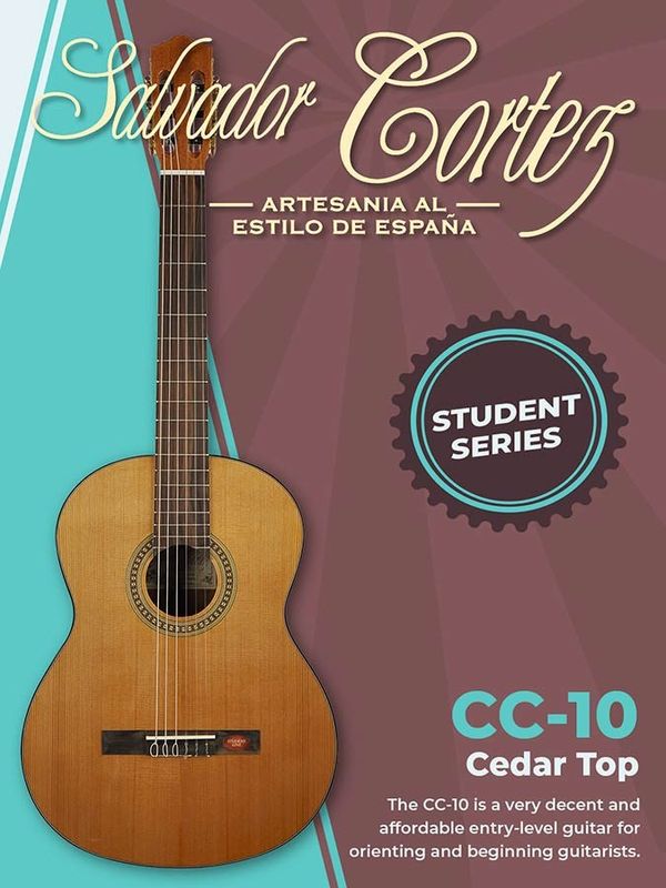 Salvador Cortez CC-10 klassisk gitarr, cederlock, 4/4 – bild 6