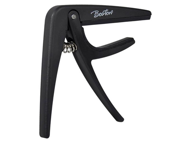 Boston BC-86-BK Fjäderkapodaster för klassisk gitarr, svart