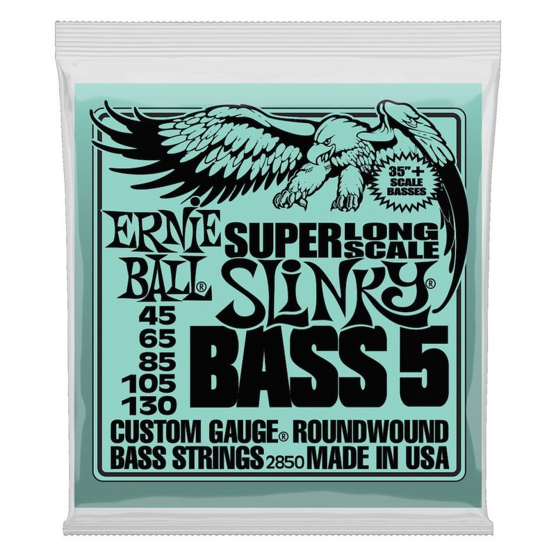 Ernie Ball 2850 5 String Extra Long Scale Slinky Nickel elbassträngar